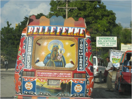 Un bus à Port-au-Prince